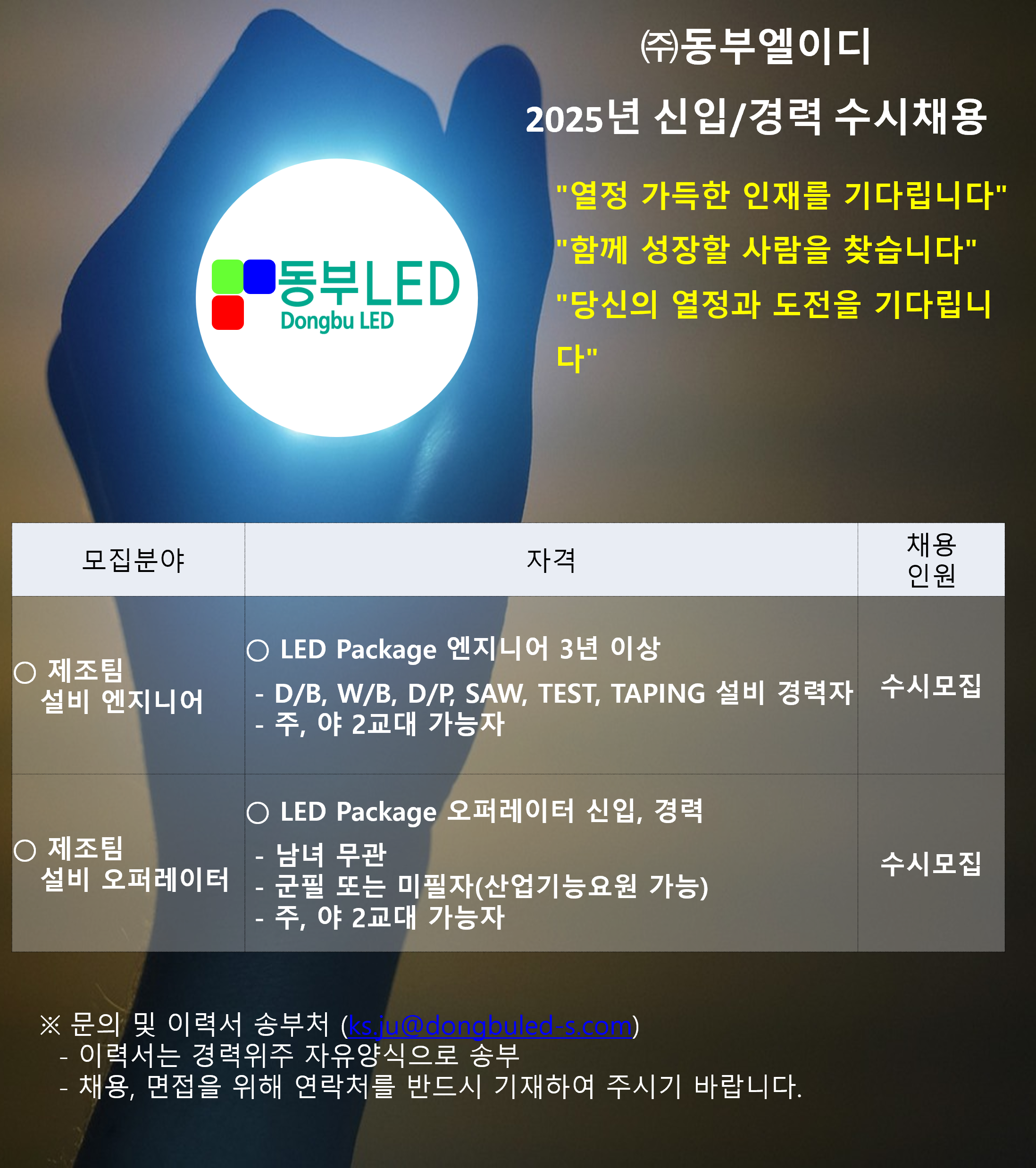 LED 엔지니어 채용